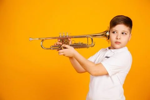 The boy overhears through the pipe. I want to hear everything. Stock Photos
