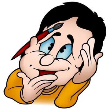 Boy Painter Stock Illustration