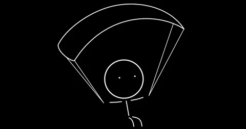 Boy with parachute Stock Footage 271518872