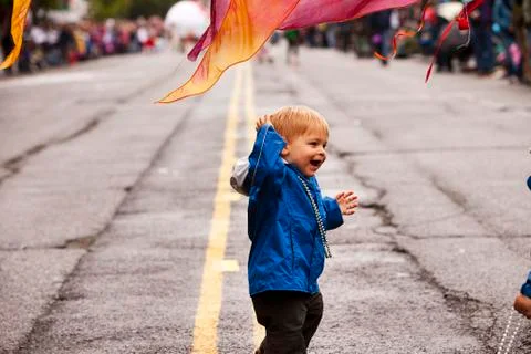 Boy in the parade Stock Photos