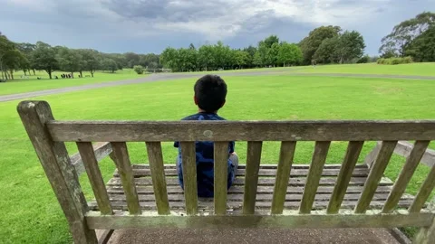 Boy in the park 4K Video stock 143643241