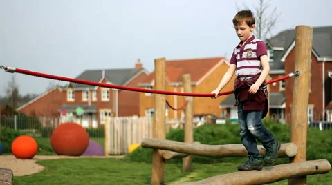 Boy in park Stock Footage 46724257