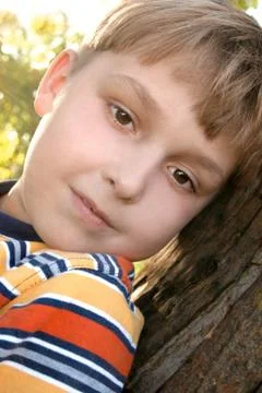 Boy in the park Stock Photos