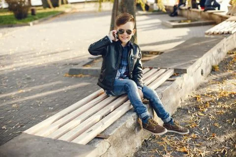 Boy in a park Stock Photos