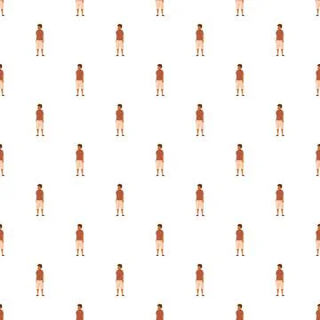 Boy pattern repeating uniform background design Stock Illustration