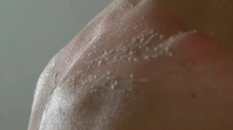 Boy peeling skin Video stock 11323983