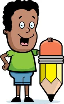 Boy Pencil Stock Illustration