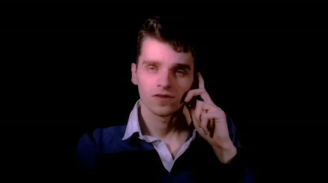 Boy on phone Stock Footage 321423