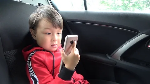 Boy with phone Video stock 110750959