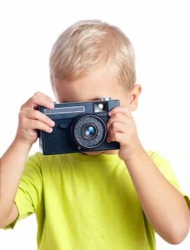 Boy photographed Stock Photos