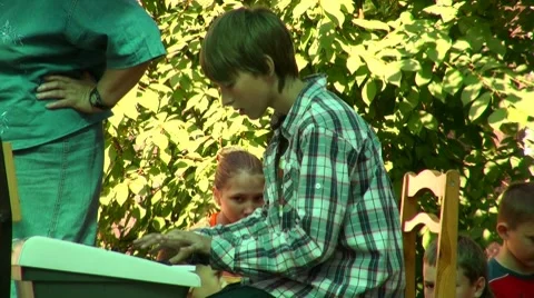 The boy pianist Stock Footage 7135208