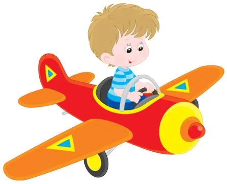 Boy pilot Stock Illustration