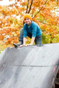 Boy on playground Stock Photos