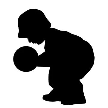 Boy playing with a ball Stock Illustration