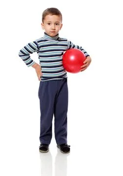 Boy playing with ball Stock Photos