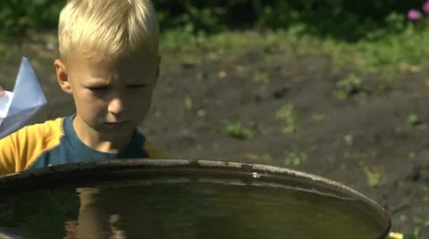 Boy playing Stock Footage 11816788