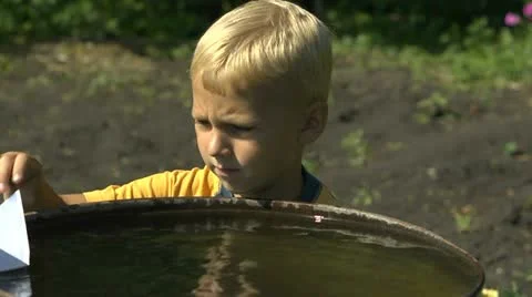Boy playing Stock Footage 11816841