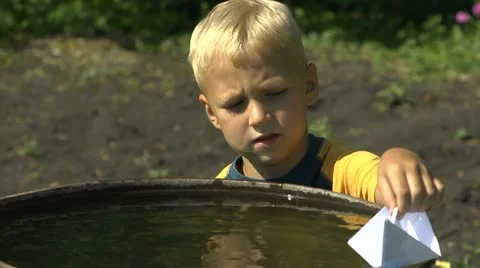 Boy playing Stock Footage 11816852
