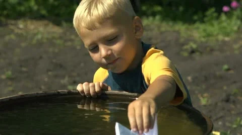 Boy playing Stock Footage 11816964