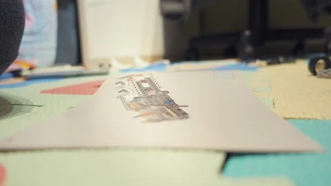 Boy playing with Lego blocks Stock Footage 73057286