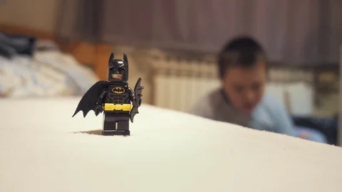 Boy playing with Lego blocks Stock-Footage 73057583