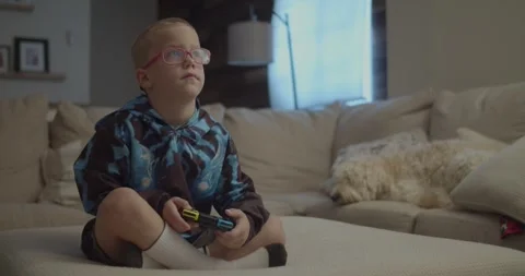 Boy Playing Nintendo Switch Stock-Footage 253741051