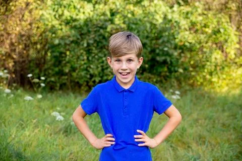 Boy playing in a park Stock Photos