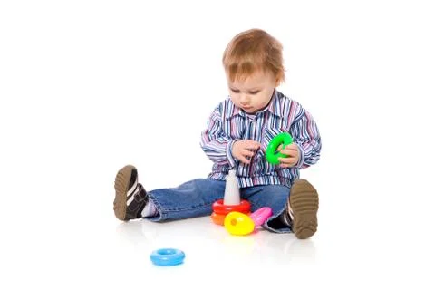 Boy playing Foto stock