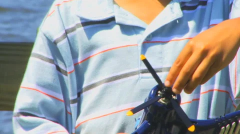Boy Playing with Plane Series IV HD Stock Footage 40713997