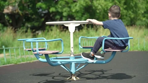The boy is playing on the playground. Stock Footage 344811594
