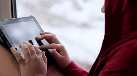Boy,  playing on tablet Stock Footage 59946250