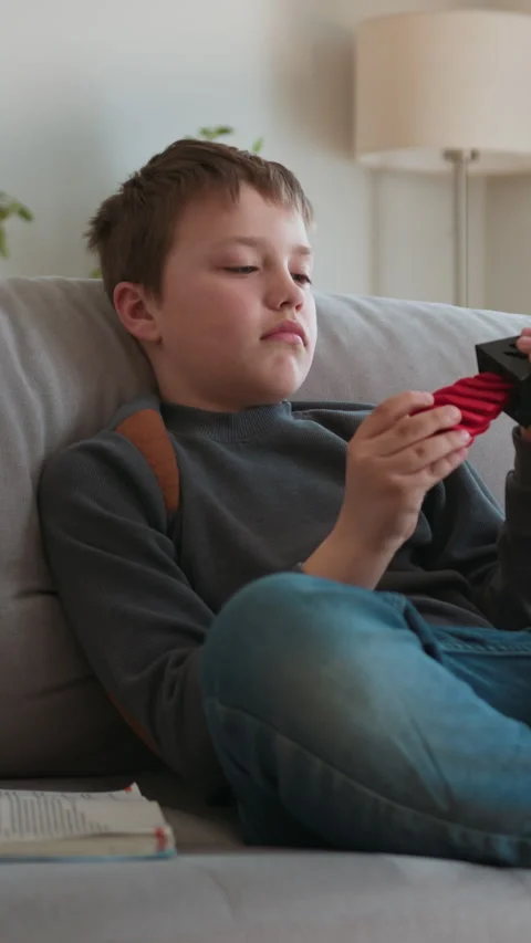 Boy Playing With Toy Stock Footage 335485966