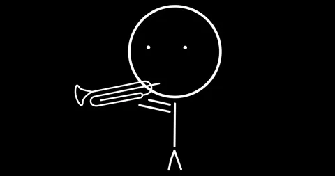 Boy playing the trumpet Stock Footage 266441958