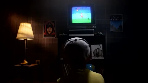 Boy playing video game on game console Vídeos de archivo 206235035