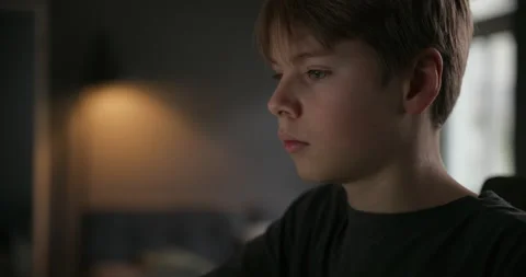 Boy Playing video games Stock Footage 236144158