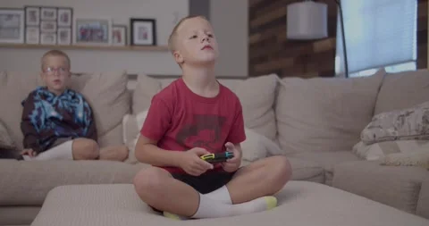 Boy Playing Video Games Stock-Footage 253741839
