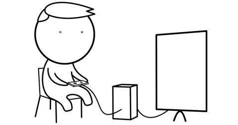 Boy playing video games Stock Footage 320110063