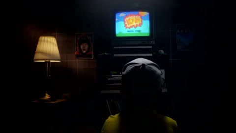 Boy playing video games on game console Vídeos de archivo 206235429