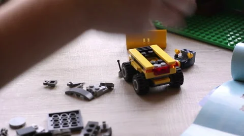 Boy plays with blocks Stock Footage 59592718