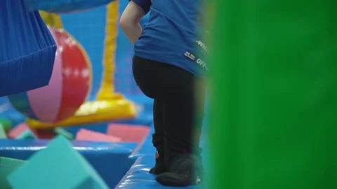 Boy plays in the playroom Video stock 115966954