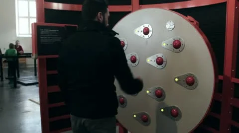 Boy plays a reactivity game Stock-Footage 10857772