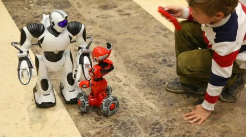 Boy plays in shop Stock Footage 878059