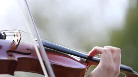 A boy plays the violin 4 Stock Footage 333590316