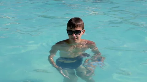 Boy in Pool Stock-Footage 293221962