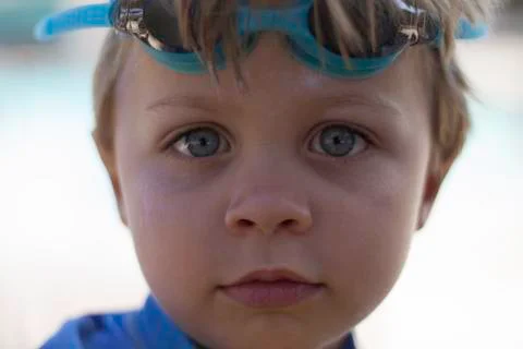 Boy at the Pool Stock Photos