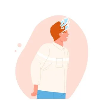 Boy with positive thoughts Stock Illustration