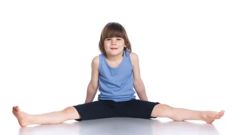 Boy practice yoga 写真素材