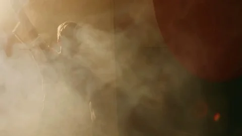 Boy Practicing Aikido Is Training With Bokken Sword Stock Footage 76209306