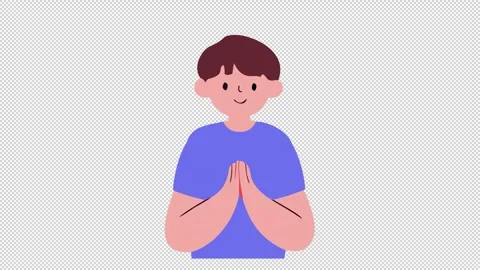 Boy in Prayer Pose Stock Footage 328287564