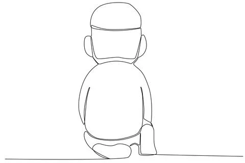 A boy prays in a mosque Stock Illustration